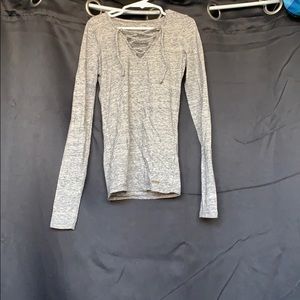 gray long sleeve t shirt